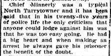 News article clipping about Milton Minnerly.