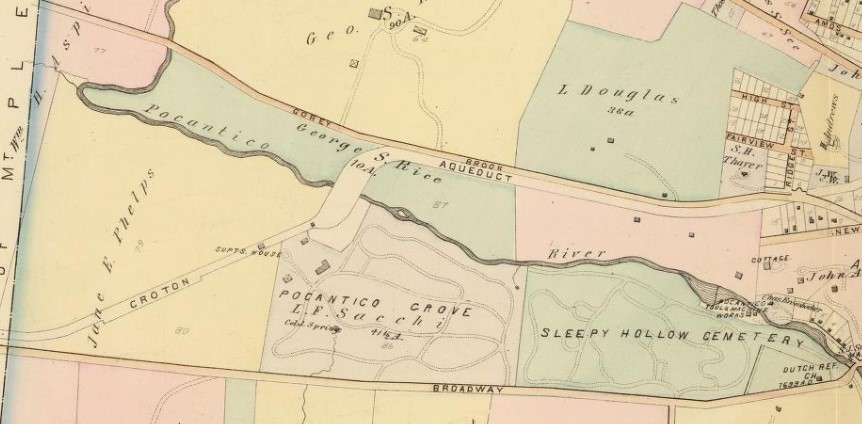 A historic map of the area where Milton Minnerly lived in 1877.