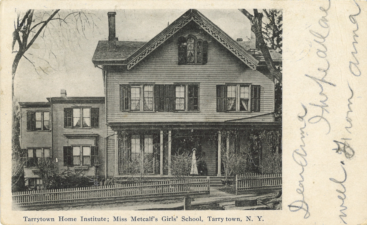 Photo post card of Miss Metcalf's Girls' School, Tarrytown, N.Y.