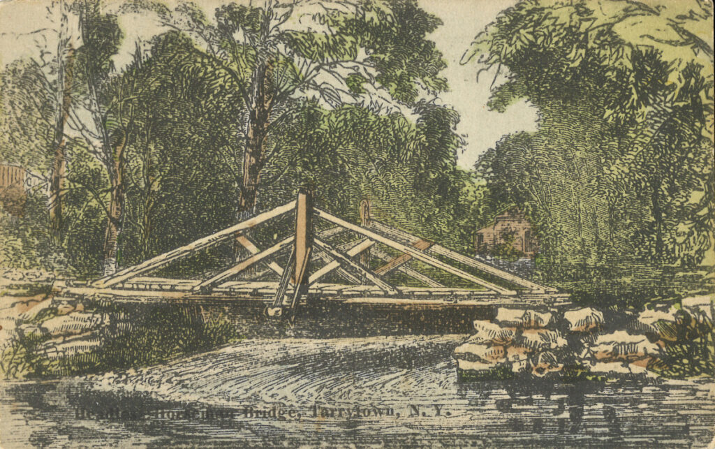 Sketched post card of the Headless Horseman Bridge published by E. Hettling, Tarrytown, N.Y.