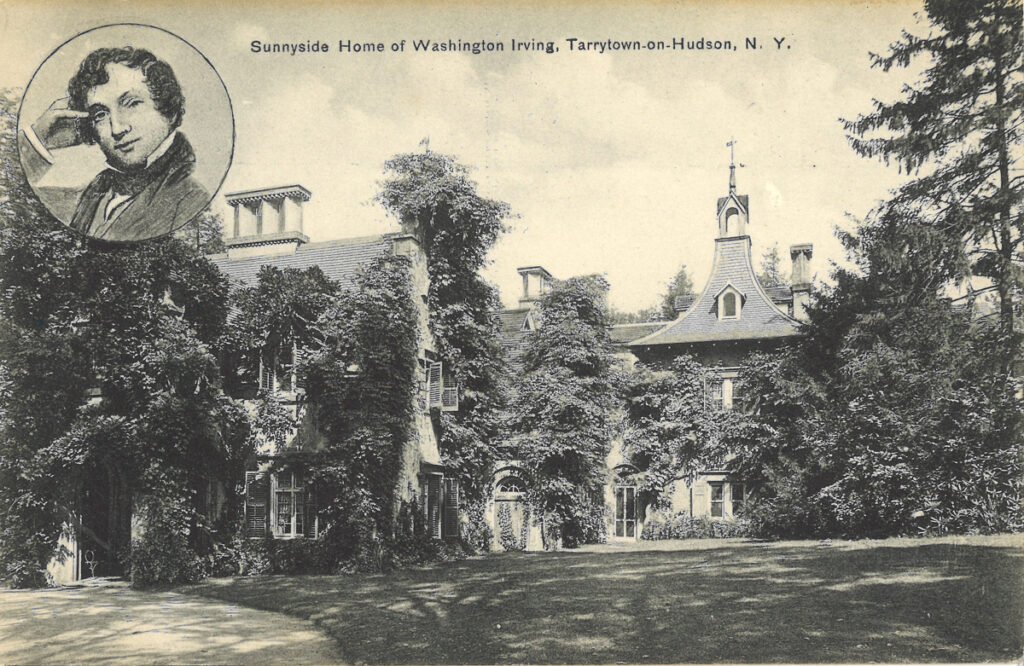 Washington Irving's home Sunnyside, post card by Russell & Lawrie, Tarrytown, card B7470.
