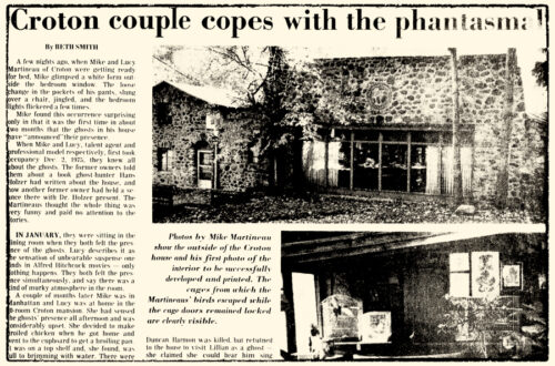 The Phantasms of Croton-on-Hudson were documented in October 31, 1977 issue of The Reporter Dispatch.