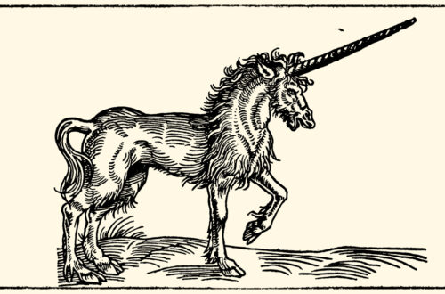 Unicorn, from Edward Topsell's "The Elizabethan zoo; a book of beasts both fabulous and authentic"